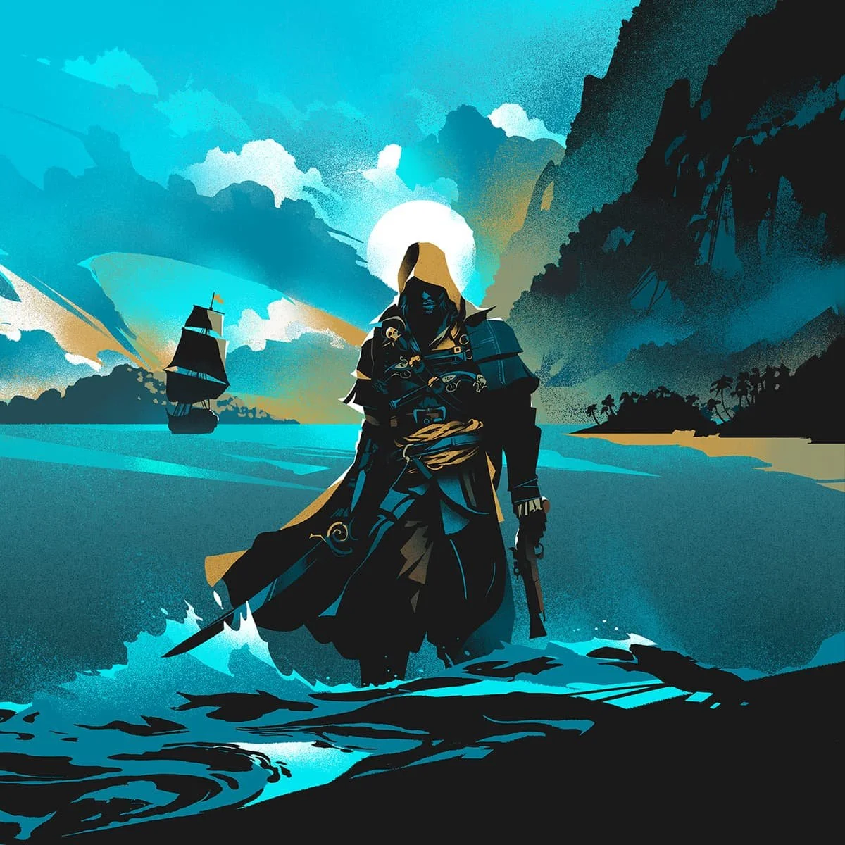 Assassin's Creed Black Flag Vinyl — JEFF LANGEVIN ILLUSTRATION